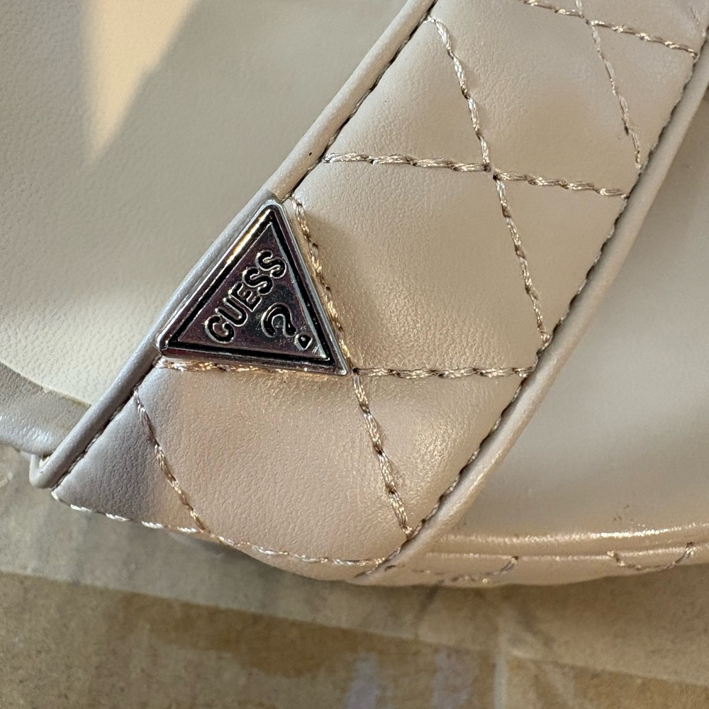 Guess Quilted Nude Wedge Sandals - Picture 3 of 8